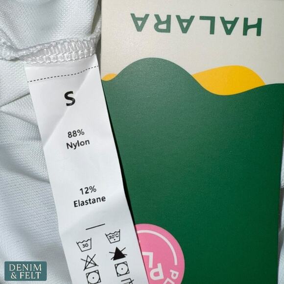 Halara Frost White Sleeveless Polo Tank Top Collared Athletic Shirt Size S NEW - Picture 5 of 5